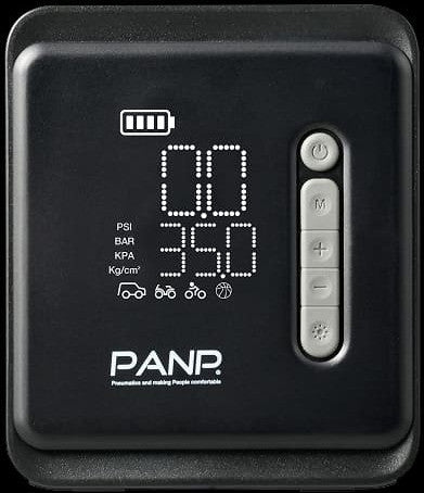 空気圧 35.0 を表示している PANP RIDE PRO